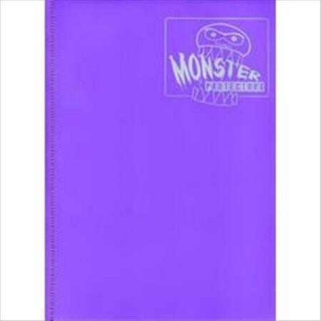 MONSTER BINDERS 4PMPR Binder 4 Pocket Monster - Matte Purple MON4PMPR